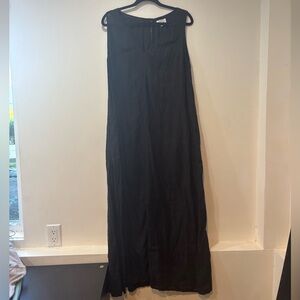 Velvet Black V-Neck Dress